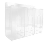SOLUSTRE Dispenser 3 Compartment Acrylic Glove Box Holder Station for Disposable Emesis Bag Shoe and Hairnet