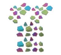 SOLUSTRE DIY Ceramic Mosaic Tiles Irregular Geometric Shapes, Vibrant Matte Ceramic Pieces for Quick Replacement and Glare Reduction, for Living Space and Kitchen Walls Decoration