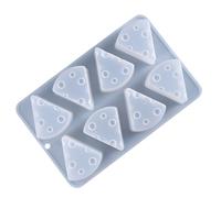 SOLUSTRE DIY Silicone Baking Mold for Cheese Shape Cake with Eight Grid Design Soft Feel Kitchen Baking Mold Chocolates and Candy Production