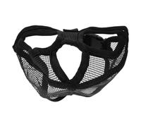 SOLUSTRE Dog Muzzle Short Snout Bulldog Muzzle, Adjustable Breathable Nylon Metal, Black, 14.5-20kg, for Bulldogs and Short Snout Breeds, Walks Outdoors
