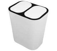 SOLUSTRE Double Compartment Kitchen Trash Can with Lid, Pp Material, Big Opening for Convenient Waste Disposal, Dry and Wet Separation Bin Suitable for Hotel and Office Use