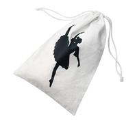 SOLUSTRE Drawstring Ballet Shoe Bag Canvas Lint Fabric Washable Storage Organizer for Dance Practice and Travel Single Portable Pouch