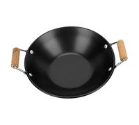 SOLUSTRE Dry Pot with Heat Resistant Black Wooden Handle Small Overflow Hot Pot for Home Kitchen Cooking Seafood Noodles and Stock Wear Resistant Design
