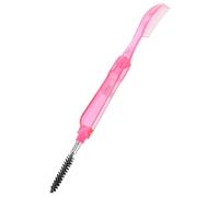 SOLUSTRE Dual Sided Mascara Brow Grooming Tool Eyelash Comb Separator 5.82x0.59x0.24in Foldable Dualhead Design Fine Bristles Plastic for Women Eyebrow Grooming Makeup