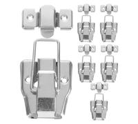 SOLUSTRE Duckbilled Hasp Latch Lock Metal Toggle Latch with Lockable Feature Vintage 6pcs for Wooden and Iron Boxes for Coffee Tables and Living Space Furniture Hardware Decoration