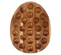 SOLUSTRE Egg Storage Tray Large Egg Holder Plate Organizer for Kitchen Refrigerator Rustic Design Platter