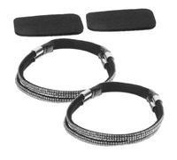 SOLUSTRE Elastic Anti-Loose Shoe Straps for High Heels Comfortable Heel Grips with Decorative Shiny Design Adjustable Replacement Bands for Women Glamorous Footwear