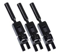 SOLUSTRE Electric Guitar Metal Parts Tremolo Bridge Locked String Saddles 3pcs Black Double Locking System Preventing String Breakage and Improving Tone