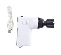 SOLUSTRE Electric Guitar String Winder High-strength Material Fast String Changing Tool for Guitarists Portable Practical Guitar Supply Maintenance Accessory with USB Charging Cable White