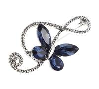 SOLUSTRE Elegant Butterfly Musical Note Brooch Pin for Women Stylish Scarf Hat Collar Pin Rhinestone Dress Accessories Fashion