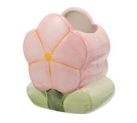 SOLUSTRE Elegant Floral Pen Holder for Desk Artistic Hollow Design Multifunctional Pencil Organizer for Office and Home Workspace Aesthetic Desktop Accessory Kawaii Flower Pot