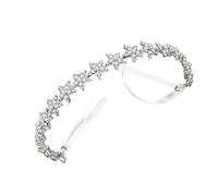 SOLUSTRE Elegant Silver Tiara Crown for Women Bridal Wedding Hair Accessory Star Shape, Lightweight Alloy Material, Portable Wearing without Fading, for Engagement and Wedding Fairy Tiara
