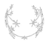 SOLUSTRE Elegant White Alloy Wedding Headpiece for Bride and Bridesmaid, Crystal Rhinestone Crown Hair Decor, for Valentine's Day or Birthday, Beautiful and Delicate Bridal Crown