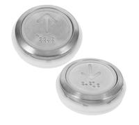SOLUSTRE Elevator Buttons for Emergency Stop down Function 2pcs Stainless Steel with Mixed Style to Withstand Frequent Sturdy Lift Push Buttons Consistent Performance