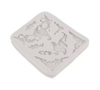 SOLUSTRE Embossed White Silicone Mold for Cake Baking DIY Heat Resistant Flexible Fondant and Chocolate Dessert Mold Easy to Clean and Demold Baking Tool for Party and Event Cake Decoration
