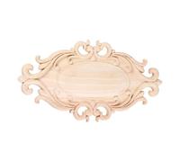 SOLUSTRE European Style Solid Wood Applique Carved Onlay Decorative Door Decals for Furniture Cabinets Walls Unpainted Wooden Door Decor Crafts