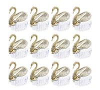 SOLUSTRE European Style Wedding Candy Box Swan 12Pcs Plastic Candy Containers for Wedding Souvenirs and Party Favors