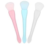 SOLUSTRE Facial Mask Brush Set Made of Sturdy Abs Material 3pcs Silicone Double-ended with Scoop End for Gentle Application and Removal of Mud Masks for Makeup Products and Facial
