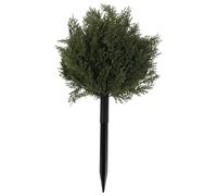 SOLUSTRE Fake Christmas Tree With Spike Small Cedar Topiary Ball Artificial Evergreen Pathway Xmas Garden Stake For Outdoor Holiday Decor Driveway Porch Patio Yard Front Door