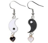 SOLUSTRE Fashion Tai Chi Dangle Earrings for Women Black White Creative Chinese Jewelry with Safe Craftsmanship Lightweight Stylish Accessories for Daily Wear and Special Occasions