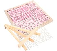 SOLUSTRE Felt Letter Board with Wooden Frame and Letters Set, Double-sided Design Message Display Board with Sturdy Wooden Easel Stand, for Wedding and Xmas Party Decorations