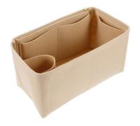 SOLUSTRE Felt Makeup Bag Organizer Insert with Zippered Pocket Lightweight Felt Liner for Cosmetic Bags and Purses Reusable Purse Organizer for Jewelry Electronics and Daily Essentials
