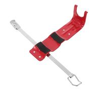 SOLUSTRE Fire Extinguisher Bracket Holder, Metal Fire Extinguisher Mount with Hooks, Holds to 2lb, Red, 32x19.5x6cm, for Trucks and Commercial Use