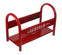SOLUSTRE Fire Extinguisher Holder Metal Powder Fire Extinguisher Floor Stand Base Iron Thickened Rack Design Red Safety Setup