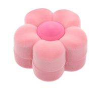 SOLUSTRE Floral Ring Box with Elegant Flocking Material and Beautiful Floral Pattern, Soft Bloom Shape Jewelry Packaging Case, Easy to Carry and Prevents Damage, for Proposal and Home Use