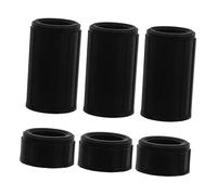 SOLUSTRE Flute Interface Protection Covers Wear Resistance to Prevent Abrasion Plastic 3 Sets Black Flute Sleeve Guards for Flutist Instrument Care