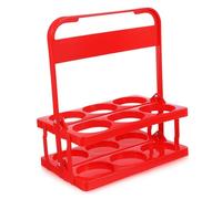 SOLUSTRE Foldable Portable Drink Carrier with Handle Six Bottle Capacity Beverage Holder for Picnics Parties Sturdy and Space Saving Cup Holder for Bottles and Cans