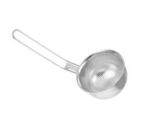SOLUSTRE Foldable Stainless Steel Skimmer Spoon with Hook for Hot Pot and Noodle Straining Fine Mesh Oil Filter for Healthier Cooking Space Saving Hot Pot Basket Accessory
