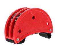 SOLUSTRE Foot Tambourine with Metal Jingles Double Row Percussion Instrument and Plastic Frame, Easy to Play and Learn, for Recording and Performances