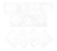 SOLUSTRE for and Washable 9pcs Reusable Painting Stencils Set Made of Sturdy Pet Material Convenient for Time Use Painting and Drawing Crafts at Home Or School