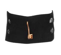 SOLUSTRE Girl Leather Ponytail Holder Ponytail Hair Tie Band Comfortable Touch Chic Elegant Leather Hair Band for Office Work with Random Color Buckles