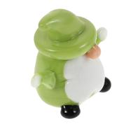 SOLUSTRE Glass Gnome Figurine Christmas Decoration Faceless Doll Desk Ornament for Car Dashboard Table Shelf Window Creative Micro Garden Statue with Craftsmanship
