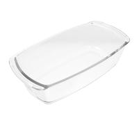 SOLUSTRE Glass Rectangular Baking Tray 1.8 L Easy to Clean Versatile Use Oven Roasting Pan for Bread Egg Tart Cake Baking at Home