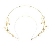SOLUSTRE Golden Alloy Headband Hand-made Craft Elegant Hair Accessory for Women Vintage Style Well Crafted Headpiece Suitable for Everyday Wear and Party Costume Crown