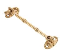SOLUSTRE Golden Brass Door Hook Eye Latch Versatile Functionality Swift Operation 4.1 Inch Window and Door Latch Kit Including Installation Screws for Garden Gate