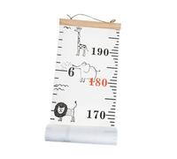 SOLUSTRE Growth Chart Canvas Wall Hanging Height Measurement Ruler for Wall Nursery Bedroom Decor Portable Smooth Writing Surface