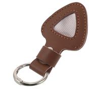 SOLUSTRE Guitar Pick Protector Sleeve in Brown Pu Leather Compact Pick Case Holder for Collections Travel Functional Organizer for Guitarists