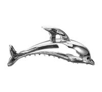SOLUSTRE Hair Claw Clip Dolphin Shaped Hair Clip Zinc Alloy Versatile Easy to Carry Silver Stylish Charming Accessory for Women and Little Night out Prom