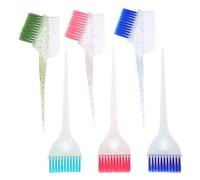 SOLUSTRE Hair Dye Applicator Brush Set with Pointed Tail for Precise Sectioning and Easy to Clean Plastic Nylon Styling Combs for Salon Professionals and Home Use