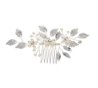SOLUSTRE Hair Zinc and Silver with Bridal Comb Rhinestones Elegant Faux Alloy Side Comb for Wedding Women for Jewelry and Engagement