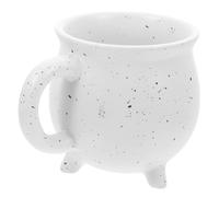 SOLUSTRE Halloween Decorative Ceramic Mug Witch Poison Cup for Water Milk Tea Coffee Unique Three Legged Design Housewarming Present for Home Office and Restaurant