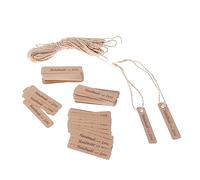SOLUSTRE Handmade Paper Tags with Strings 100pcs for Wedding Favors Baking Craft Projects More Rectangle Shape