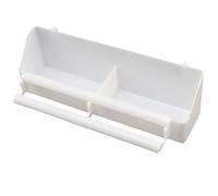 SOLUSTRE Hanging Food Feeder Bird Feeder Prevents Food from Falling Plastic White Bird Cage Suitable for Hamsters and Parrots