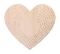 SOLUSTRE Heart Shaped Mud Plate Pottery Tools Wooden Concentric Cutting Rail Mold for Uniform Clay Cutting and Enhanced Pottery Creation Efficiency for Studio and School Art Classes