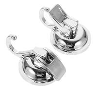 SOLUSTRE Heavy Duty Cup Hooks Protecting The Wall 2 Pcs Silver Abs Wall Hooks with Stable and Adhesion for Kitchen and Bathroom Suitable for Hanging Hats and Clothing