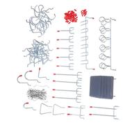 SOLUSTRE Heavy Duty Garage Pegboard Hooks with Metal Tool Holders and Plastic Storage Case Peg Board Organizer Accessories for Workspace Wall Storage and Tool Organization
